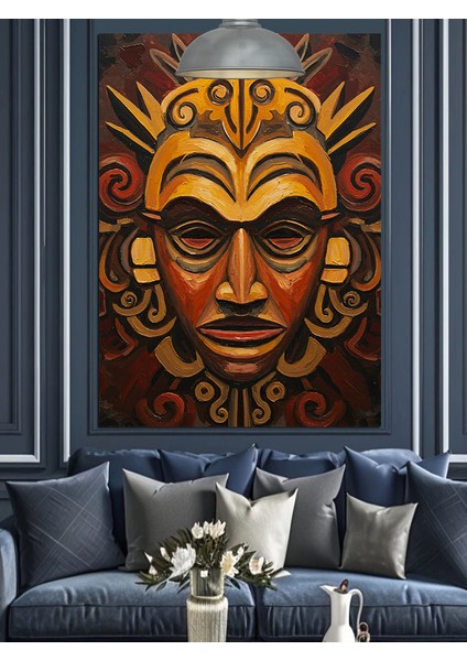 Altın Rengi Maske Dekoratif Kanvas - Mdf Ahşap Tablo fırsatları