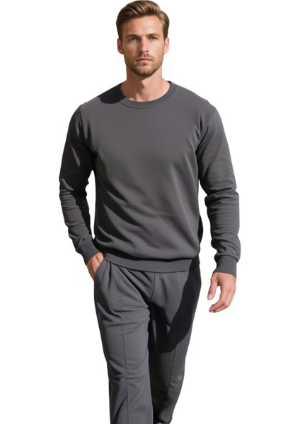 Erkek Regular Fit Yuvarlak Yakalı Sweatshirt
