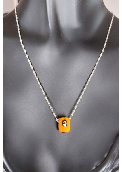 925 Ayar Gümüş Nazar Boncuklu Singapur Zincir