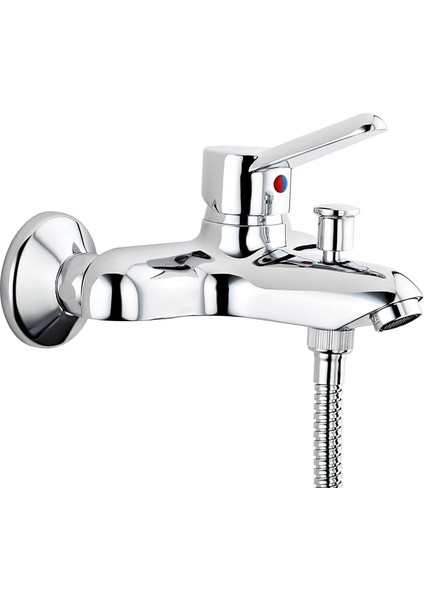 Viva Banyo Bataryası A41045, Duvardan Montaj, Krom, Seramik Kartuşlu, Pirinç Gövde