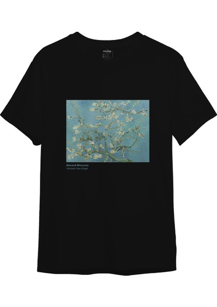 Almond Blossoms Tişört - Siyah