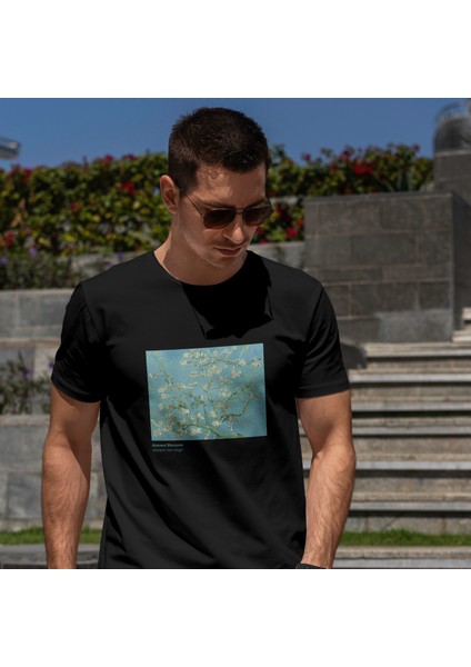 Almond Blossoms Tişört - Siyah fiyatları