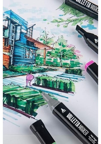 Moringa 60'lı Çift Taraflı Art Marker Keçeli Kalem Seti Çantalı fırsatları