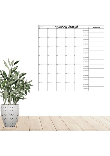 Buffer® Aylık Planlayıcı Manyetik Duvar Stickerı Takvim Plan Çizelgesi indirimleri