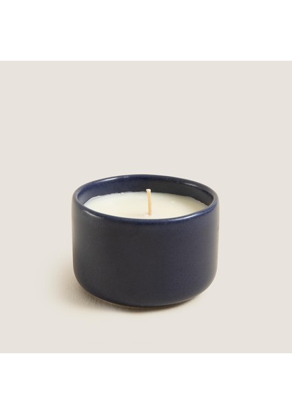 El Yapımı Kaseli Mum Lacivert