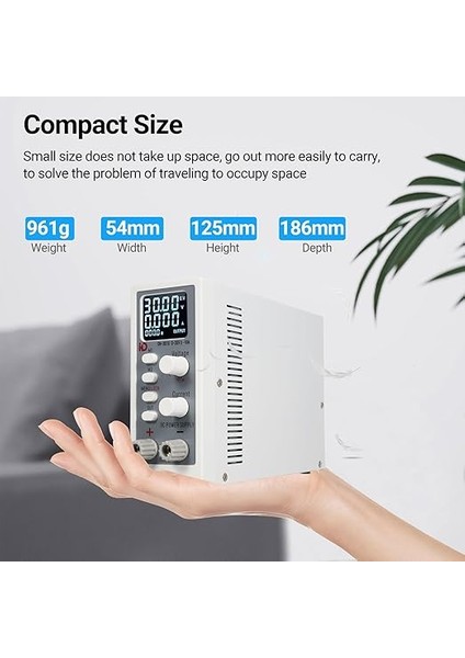 Dc Güç Kaynağı Değişken 30V 10A 300W Ayarlanabil Anahtarlama Düzenlenmiş Dc Masaüstü Laboratuvar Güç Kaynağı Kodlayıcı Düğmesi Ayarlanabil 4-Haneli Ekran Laboratuvar Okul Dıy Elektronik fırsatları