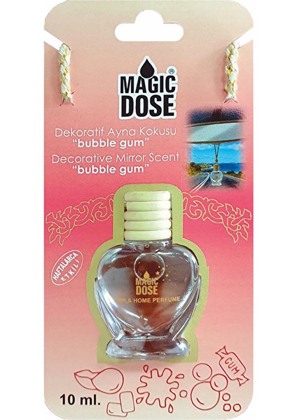 4 Adet Magic Dose Ahşap Oto Kokusu Bubble Gum FA1-355
