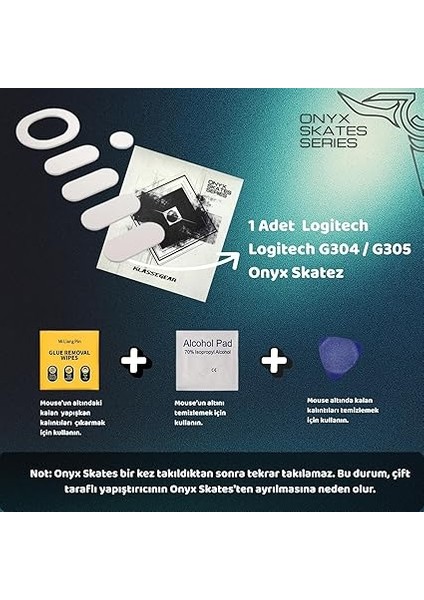 Onyx Mouse Skate (Logitech G305 / G304 ile Uyumlu Skatez) fırsatları