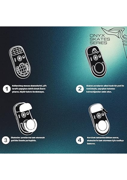 Onyx Mouse Skate (Logitech G305 / G304 ile Uyumlu Skatez) indirimleri