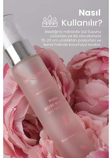 Natural Gül Suyu Gözenek Sıkılaştırıcı Aydınlatıcı ve Arındırıcı TONIK%100 Doğal ve Saf 30 ml modelleri