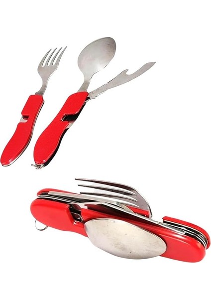 Katlanabilir Kumanya Çatal-Kaçık-Bıçak Seti (Küçük Boy)