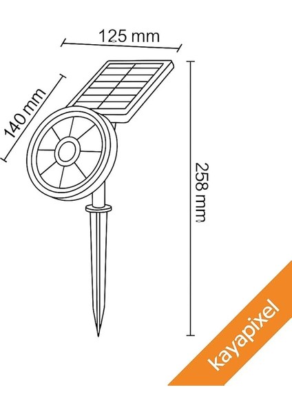 Güneş Enerjili Bahçe Armatürü – 9 LED 3200K Günışığı, IP65 Su Geçirmez Solar Spot Lamba, 200 Lümen, Kazıklı Veya Duvara Montaj, Açılı Aydınlatma fiyatları