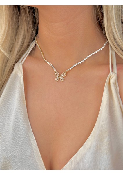 Çelik Dönmeyen Su Yolu Kolye Zirkon Taşlı Kolye fiyatları