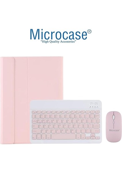 iPad 10.nesil 10.9 Inch 2022 ile Uyumlu Bluetooth Klavye ve Mouse + Standlı Kılıf - Bkk6 Pembe fiyatları