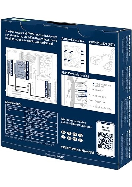 F12, 120MM 4pin Pwm, 1350 Rpm, Siyah Kanat Siyah Çerçeve Kasa Fanı (AR-ACFAN00203A) indirimleri