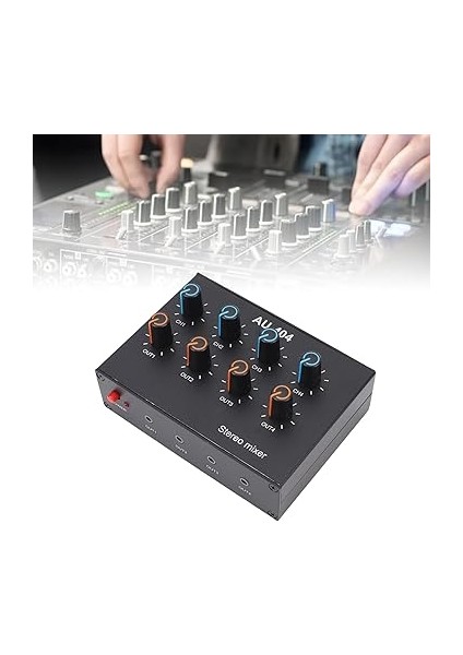 USB Audio Mikser Müzik Alüminyum Alaşım 20Hz-20kHz Dj Board 4 Kanal Mikser Stereo Mini Ses Kurulu modelleri