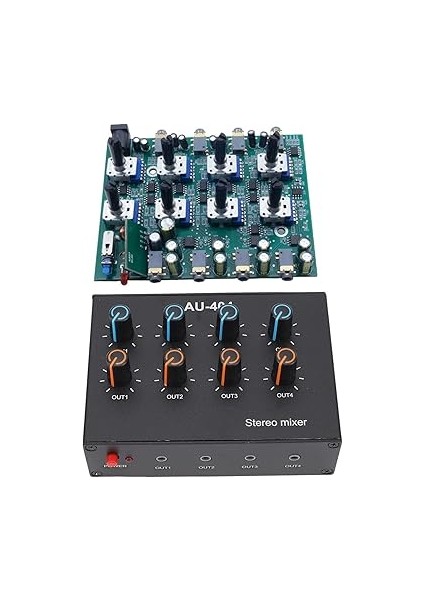 USB Audio Mikser Müzik Alüminyum Alaşım 20Hz-20kHz Dj Board 4 Kanal Mikser Stereo Mini Ses Kurulu fırsatları