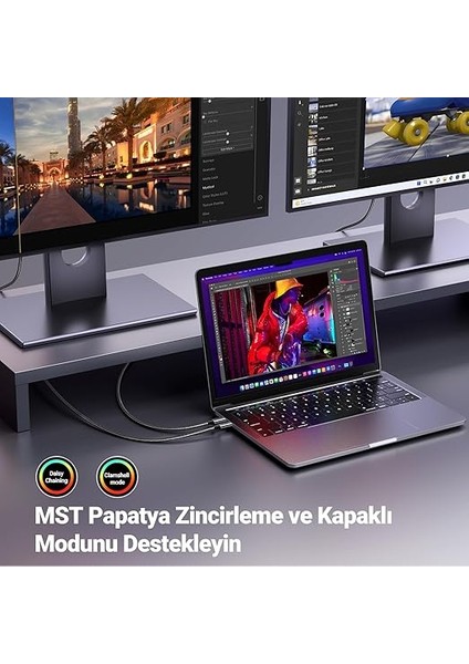 USB C Displayport 1.4 Kablosu 8k 60Hz 30Hz 4K 240Hz 144Hz Hdr Vrr Thunderbolt 4 3 Dp1.4 Kablo iPhone 15 MacBook Pro Air M1 M2 iPad Pro Air 5 Surface Pro 8 Galaxy S23 ile Uyumlu (1m) fırsatları