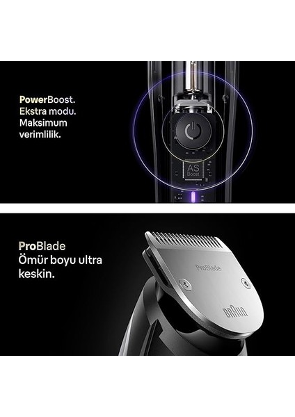 Sakal Düzeltici Series 9, +7 Berber Ekipmanları, 52 Uzunluk, Problade, BT9520 modelleri