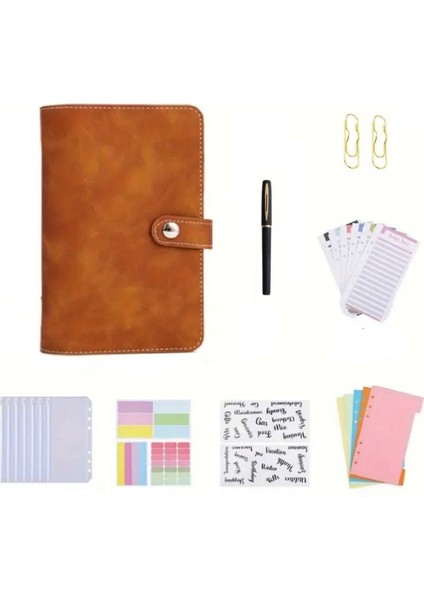 Birikim Ajandası Bütçe Planlayıcı Cüzdan Bütçe Organizeri Seti Taba