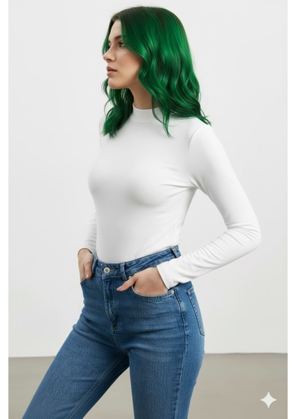 Kadın Uzun Kollu Balıkçı Yaka Badi modelleri