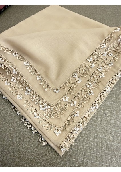 Anne Eli Ile Işlenmiş Tığ Oyalı Yazma Örtü Yerli Üretim 100X100CM modelleri