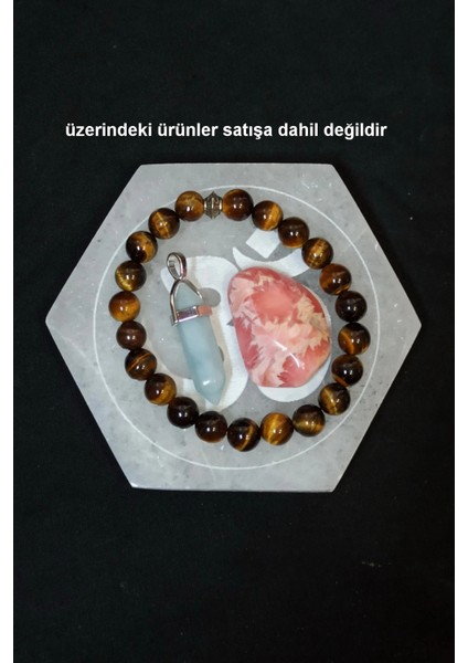 Ohm Sembolü Enerji Yükleyici Beyaz Selenit Altıgen Plaka 58AO fırsatları