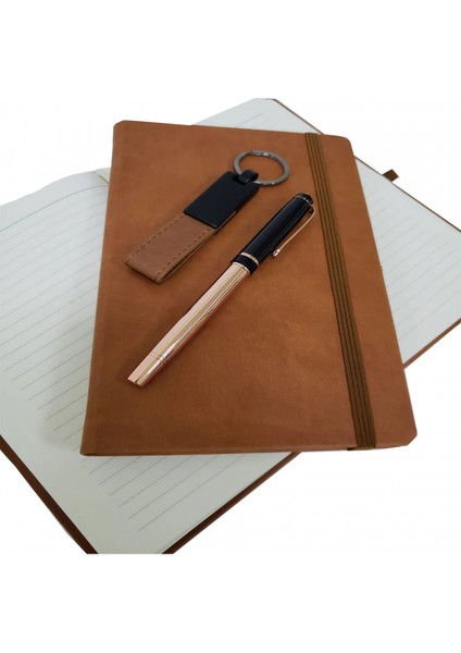 Özel Taba Rengi Vip Kalem Defter ve Anahtarlık Seti fiyatları