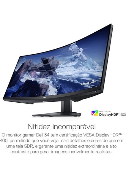 Gaming Monitör 34 Inç 3440X1440 Wqhd 21:9 1800R, 144Hz, Va, 1ms, Mprt, Amd Freesync Premium Pro, Hdr 400, Displayport, 2x Hdmı, 5x Usb, Kavisli Oyuncu Monitörü, S3422DWG fiyatları