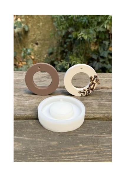 Concept Delikli Dairesel Koku Tableti Silikon Mum Kalıbı modelleri