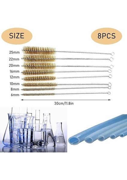Adet Pirinç Boru Temizleme Fırçası, Pirinçten 6 – 25 mm Pirinç Tel Fırça Seti, Verimli Delik Temizliği Için Uzun Saplı Çok Fonksiyonlu Temizleme Fırçaları fiyatları