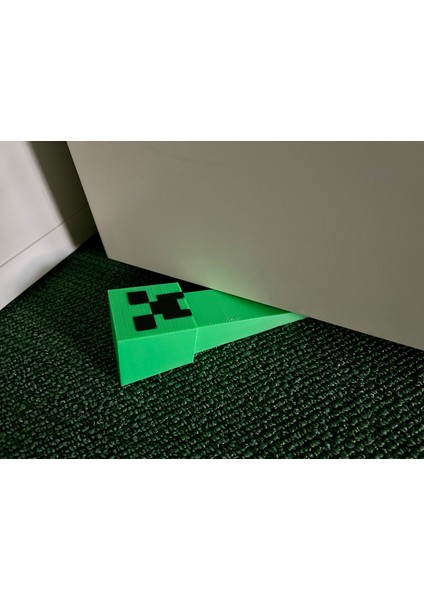 Minecraft Creeper Temalı 3D Baskı Kapı Stoperi 2'li – Dekoratif Kapı Tutucu | Çocuk Odası ve Ofis Için Dayanıklı Pla Malzeme indirimleri