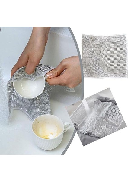 Gümüş Tel Bez Temizleme Bezi Yağsız Bez Izgaralar Soba Bulaşık Yıkama Cleanin Ev Pot X6D5 ve Yıkama Bezi fırsatları