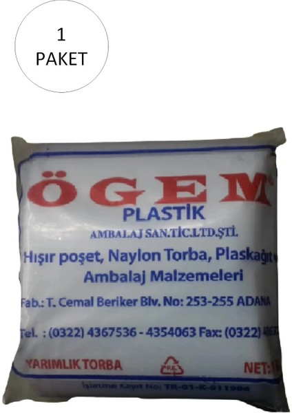 Litaetrend Bakkaliye Naylon Torba Yarımlık 14X27 cm 1 kg 1 Paket (Takriben 360 Adet)