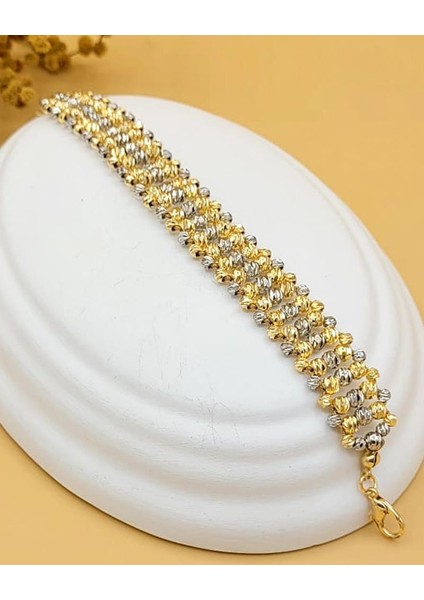 Altın Işıltısı Çift Sıra Dorika Bileklik