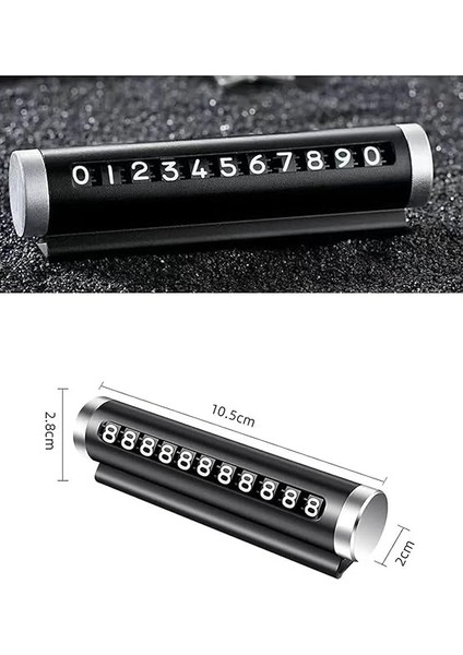 Manyetik Telefon Numaratörü – Alüminyum Gövde, Geçici Parkmatik, Çevirmeli Sistemli Oto Içi Park Numarası Gösterici, Güneşe Dayanıklı indirimleri