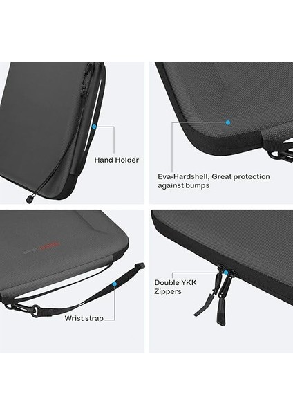 Portföy Tablet Kol Düzenleyici, Fermuarlı Sert Kabuk Koruyucu Taşıma Kılıfı Çanta Tutucu Kılıf iPad Pro 11, iPad 10.2 Inç 10.9, Air/pro 9.7 10.5 10.9, Samsung/huawei Tab 9.7 10.1 10.4 10.5'e fırsatları