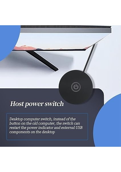 Computer Switch Rgb Lighting Effect External Host Power Switch Button,suitable For Internet Cafes,homes,offices (Black) indirimleri