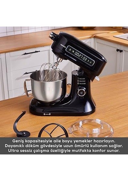 Pro Artisan Dijital Ekran Zaman Ayarlı Döküm Mutfak Şefi 1600W Black modelleri