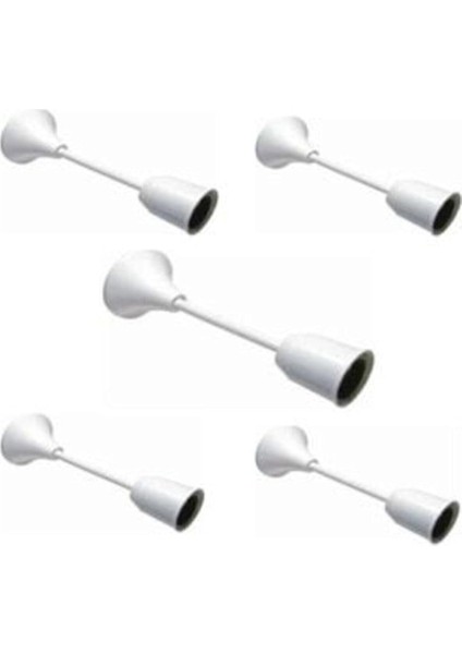 Duy Takımı Hazır Tijli Muhafazalı Porselen E 27 5 Adet