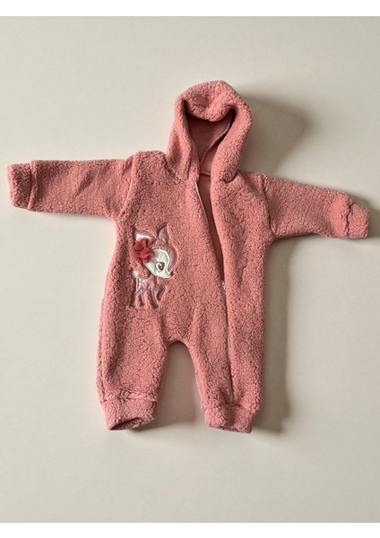 3-12 Ay Sevimli Hayvan Nakış Işlemeli Kapşonlu Fermuarlı Ekstra Yumuşak Welsoft Kuzu Tulum fiyatları