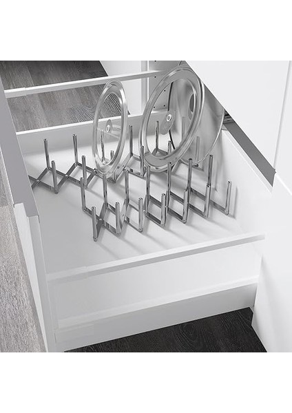 New Variera Tencere Kapağı Düzenleyici Paslanmaz Çelik Çok Amaçlı Ayarlanabilir Uzunluk "2 Paket" modelleri