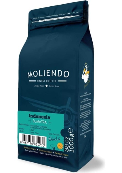 Moliendo Indonesia Sumatra Yöresel Kahve (Çekirdek) 1000 G fiyatları