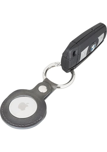 Apple Airtag Uyumlu Deri Anahtarlık, TN18EF Gri fiyatları