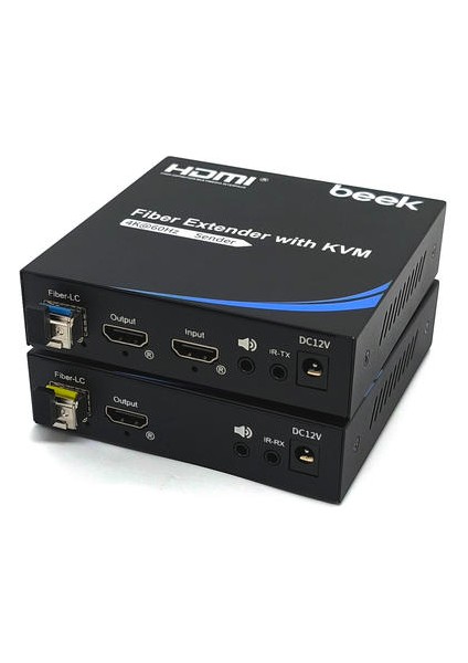 BS-EXT-4K2U-SM20 20 Km HDMI To Fiber Single Mode HDMI Kvm Sinyal Uzatma Cihazı
