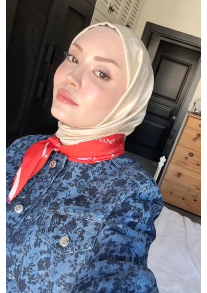 Hilal'in Tercihi Monogram Desen Liora Pamuk Şal Bej