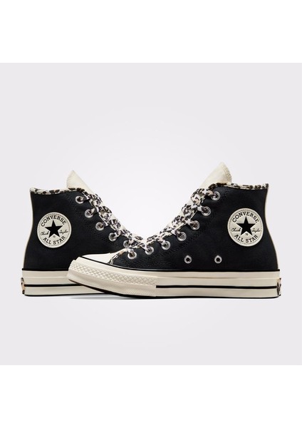 Chuck 70 Leopard Love Siyah Kadın Spor AYAKKABISI(A05356C)