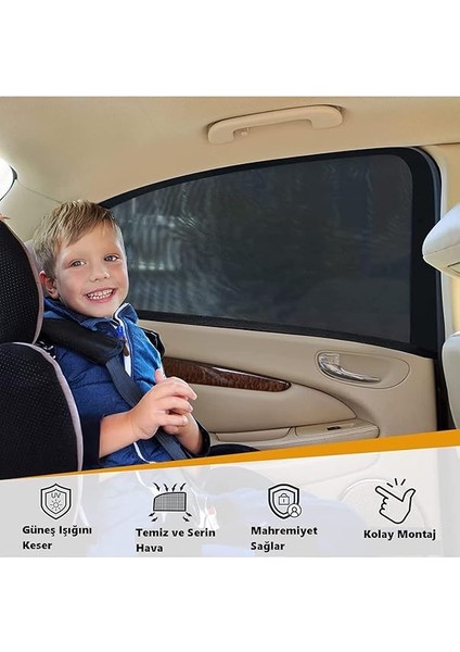 2 Adet Yan Cam Güneşlik Perdesi Kılıfı Oto Araç Arka Yan Cam Güneşliği Perdesi modelleri