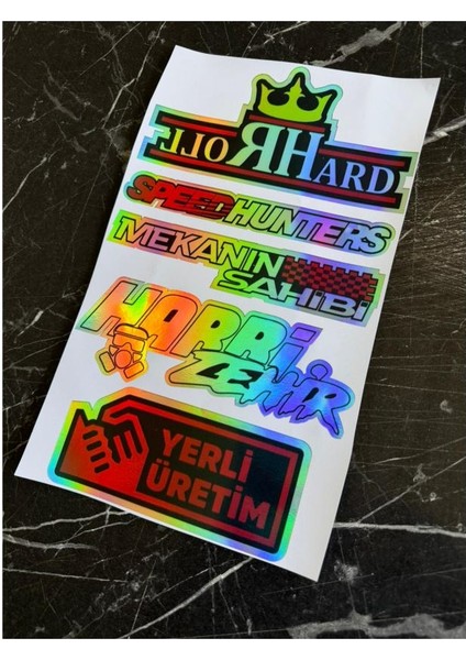 Araba Arka Cam Yazıları Hologramlı Yeni Model - Yan Kapı, Yan Cam Stickerı - Oto - Motor Için -2