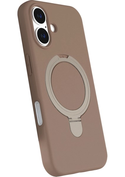 Nrzsnt Newface Apple Iphone 16 Regal Magsafe Standlı Kapak - Çöl Titanyum modelleri
